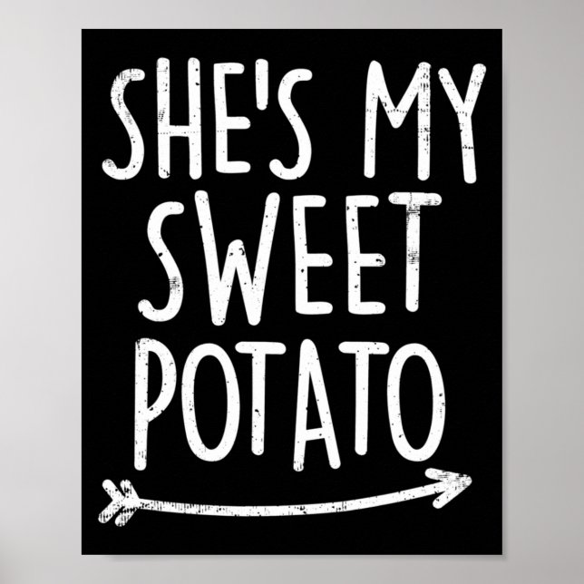 Sötpotatis Yam Tröjor Mäns Kvinnors Matchande Set Poster (Framsidan)