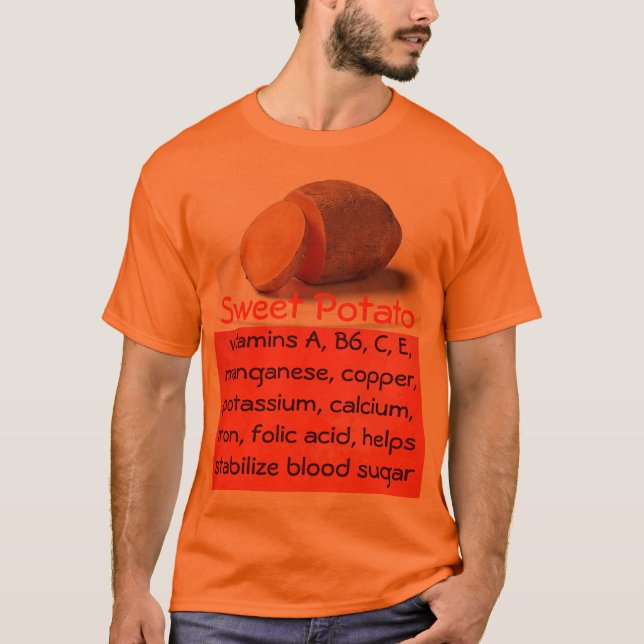 sötpotatismanar skjorta t-shirt (Framsida)