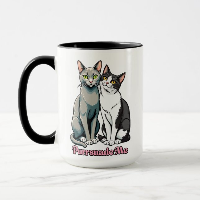 Sötpratande kattpar  mugg (Vänster)