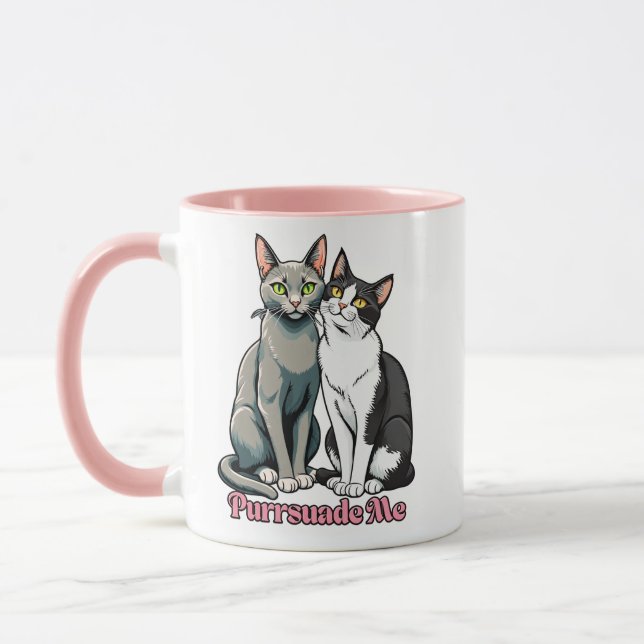 Sötpratande kattpar  mugg (Vänster)
