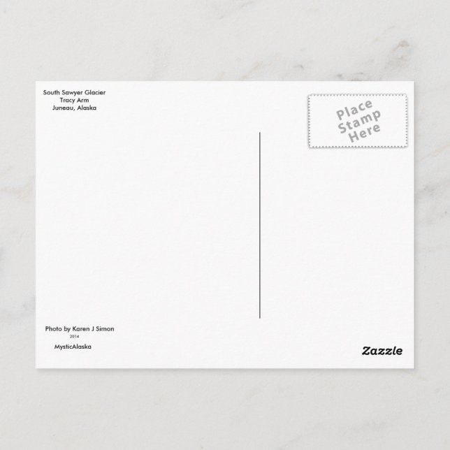 Sötsajerglaciärvykort Vykort (Baksida)