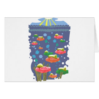 Sötsak och enfaldig fisk hälsningskort