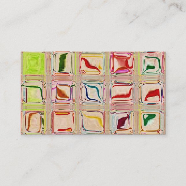 Sötsaken belägger med tegel den Glass mosaiska Visitkort (Framsida)