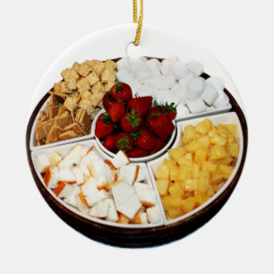 Sötsaker för choklad Fondue Julgransprydnad Keramik