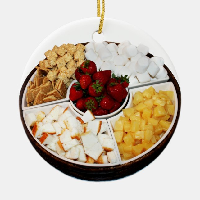 Sötsaker för choklad Fondue Julgransprydnad Keramik (Framsidan)