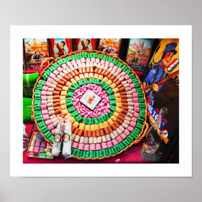 Sötsaker i Lyon, Frankrike Poster (Framsidan)