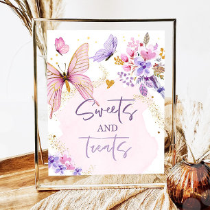 Sötsaker och Blommigtar för fjärilspassagerare Poster