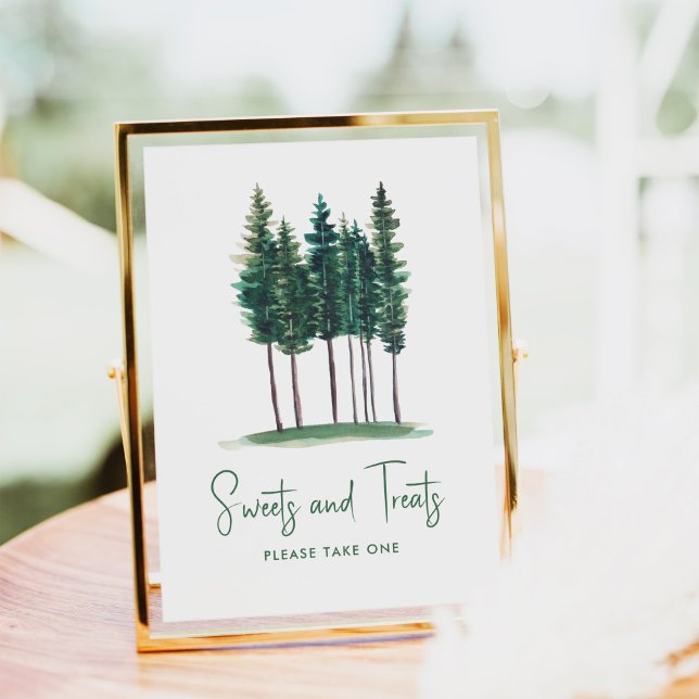 Sötsaker och Gröntar Rustic Träd Baby Shower Poster (Skapare uppladdad)