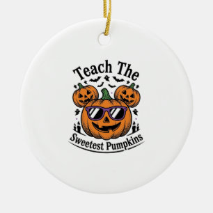 Sötsaker Pumpa Tröja Halloween Klass Design_ Julgransprydnad Keramik