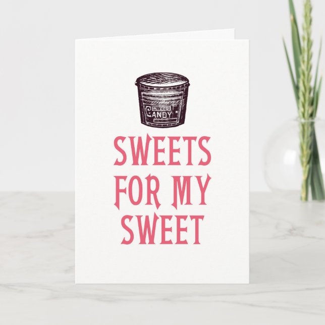 Sötsaker till mitt hjärtkort helgkort (Framsida)