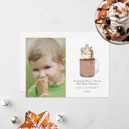 Sötsäsong Chocolate Snögubbe Milkshake Julkort