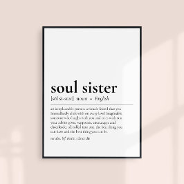 Sötsister Definition Best Friend Vänskap Gift Poster