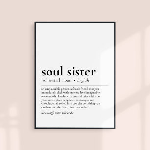 Sötsister Definition Best Friend Vänskap Gift Poster