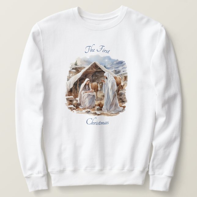 Sötskjorta 6 i den första julserien lång ärmad tröja (Design framsida)