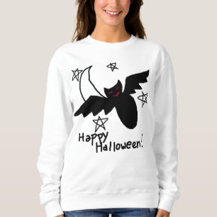 Sötskjorta happy halloween Fladdermus och Måne T Shirt