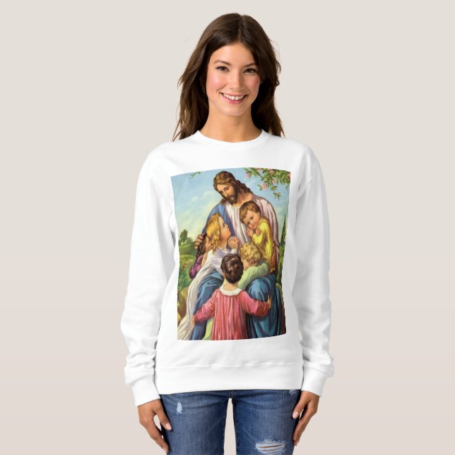 Sötskjorta Jesus Kristus T Shirt (Hel framsida)