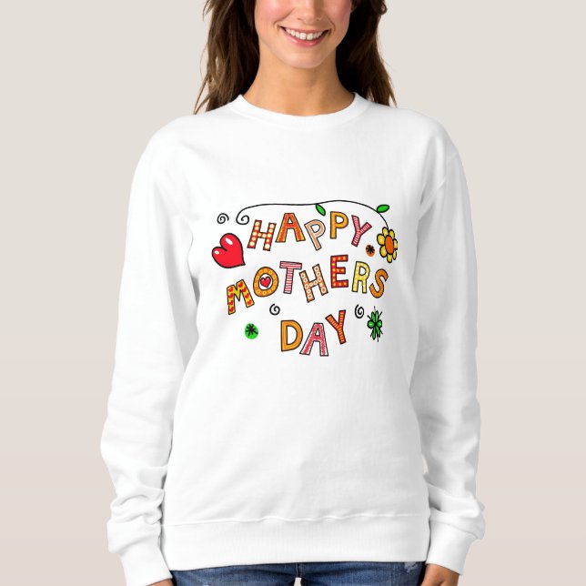 Sötskjorta lycklig Mors dag T-shirt (Framsida)