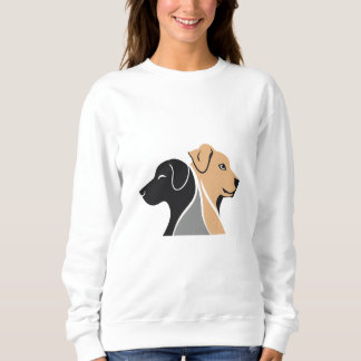 Sötskjorta med Dubbla Hund Grafik för Hundälskare T Shirt