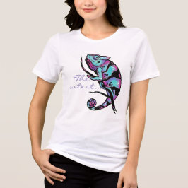 Sötskjorta med en söt kameleon-bild. t shirt