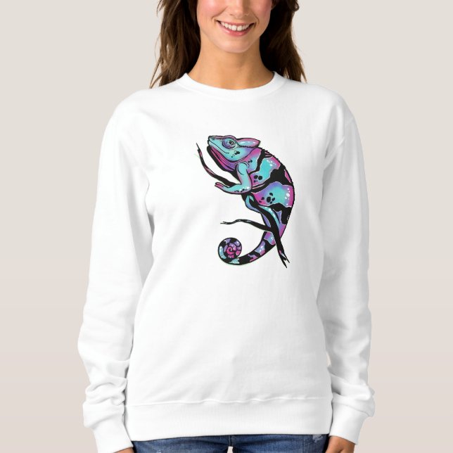 Sötskjorta med en söt kameleonbild. t shirt (Framsida)