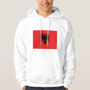 Sötskjorta med Flagga av Albanien Hoodie