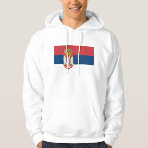 Sötskjorta med Flagga från Serbien Hoodie