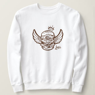 Sötskjorta med hamburgertryck. t shirt