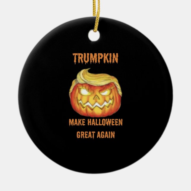Sötskjorta, Trumpkin, Halloween Classic Julgransprydnad Keramik (Framsidan)