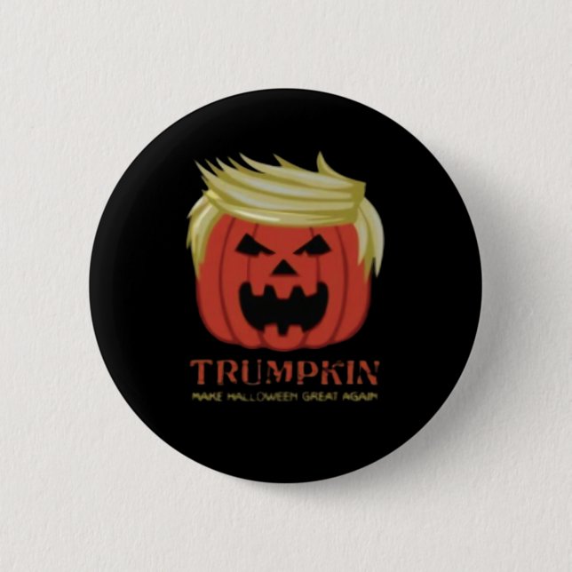 Sötskjorta, Trumpkin, Halloween Merch Knapp (Framsida)