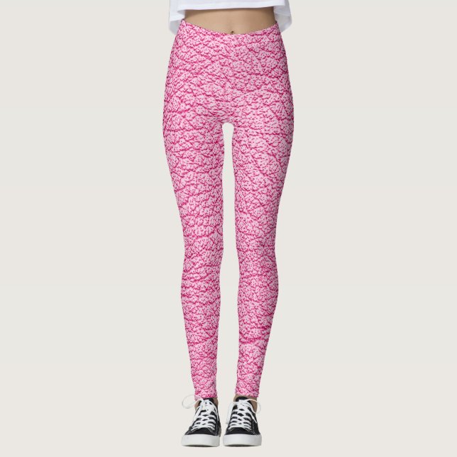 Sötskläder, texturerad rosa. leggings (Framsida)