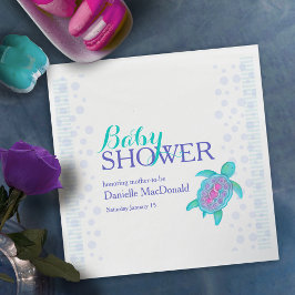 Sötsköldpadda, vattenfärgad anpassningsbar, babydu pappersservett