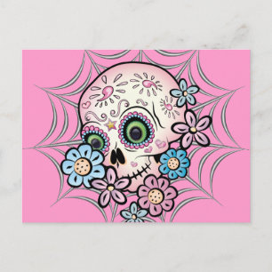 Sötsocker Skull Vykort