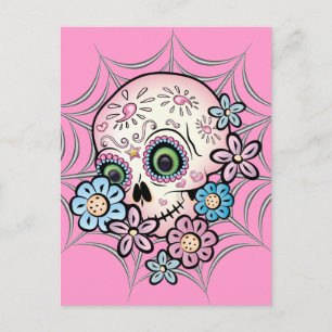 Sötsocker Skull Vykort