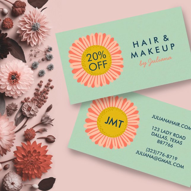 Sötsolrosblommor Daisy Flower Rosa Rabattkort (Custom daisy discount card)