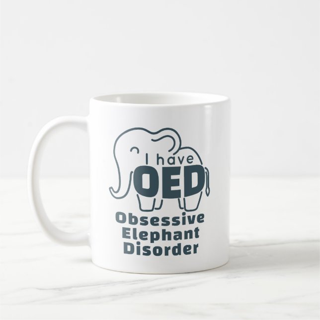 Sötsykt elefantbeteende  kaffemugg (Vänster)