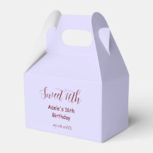 Sött 16-års födelsedag lila pastell mauve retro na