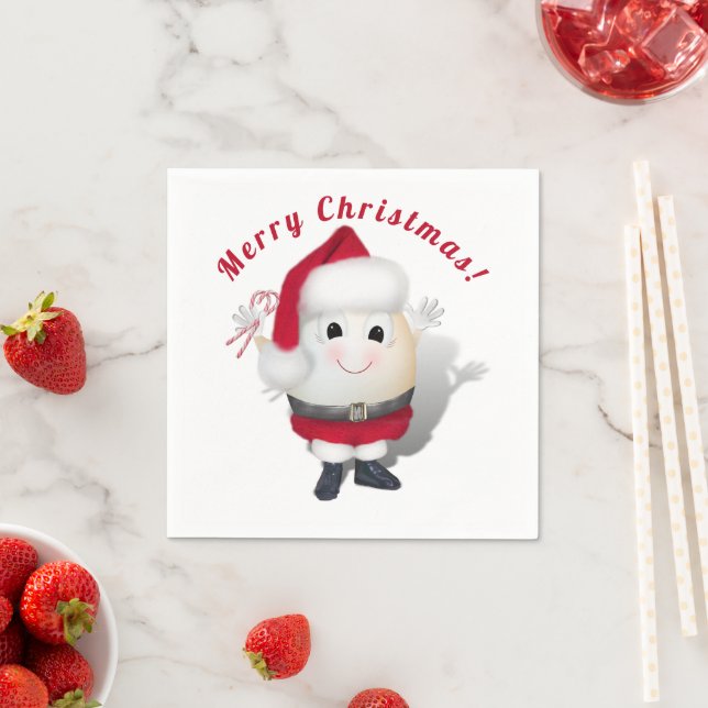 Sött ägg jul tomte - extraordinär jul pappersservett (Insitu)