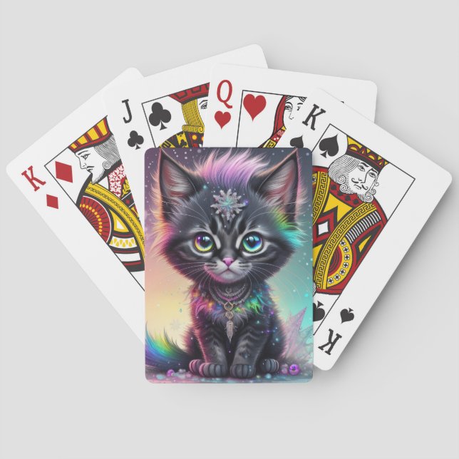 Sött AI-genererat kattunge Casinokort (Baksidan)