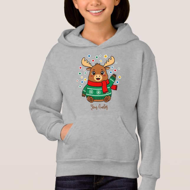 Sött Älgbaby Hej T Shirt (Framsida)