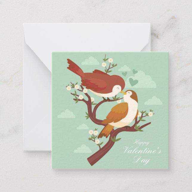 Sött Alla hjärtans dag Anteckningskort (Framsida)