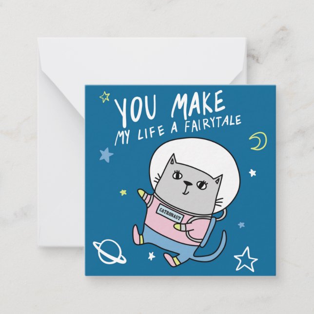 Sött Alla hjärtans dag Anteckningskort (Framsida)