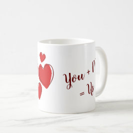 Sött Alla Hjärtans Dag Rött Du + Jag = Vi Kaffemugg