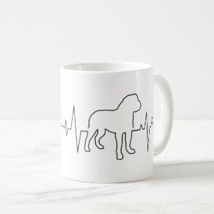 Sött Alla hjärtans dag-tema Hjärtslag Hundälskare Kaffemugg
