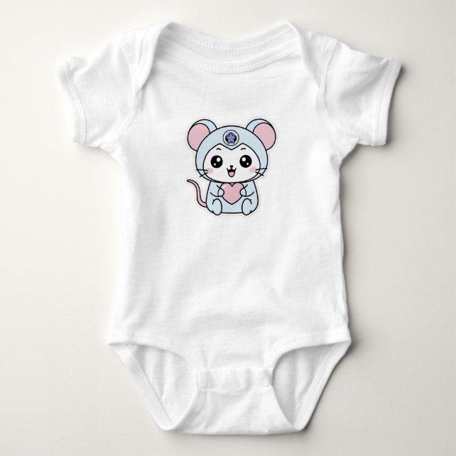 Sött älskligt litet mus  t shirt (Framsida)