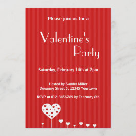 Sött älskvärt romantiskt hjärtavalentin party för inbjudningar