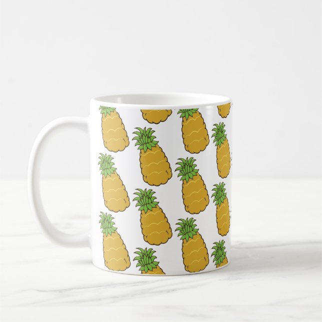 Sött Ananas Mönster Kaffemugg (Vänster)