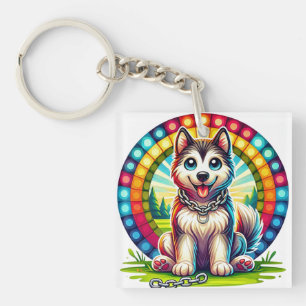 Sött animerat valp med halsband