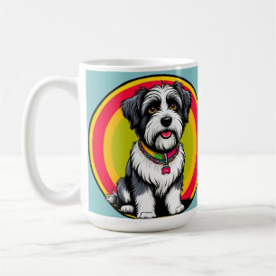 Sött Animerat Valp med Halsband Kaffemugg