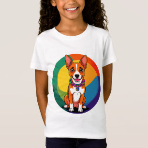 Sött animerat valp med halsband t shirt