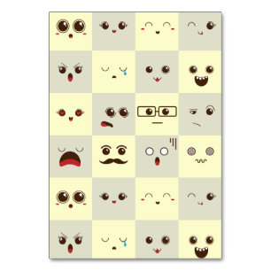 Sött ansikte bordsnummer